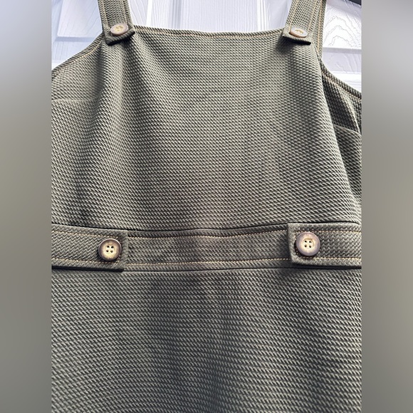 LN Dark Olive Green Mini Dress with Straps - Picture 2 of 6